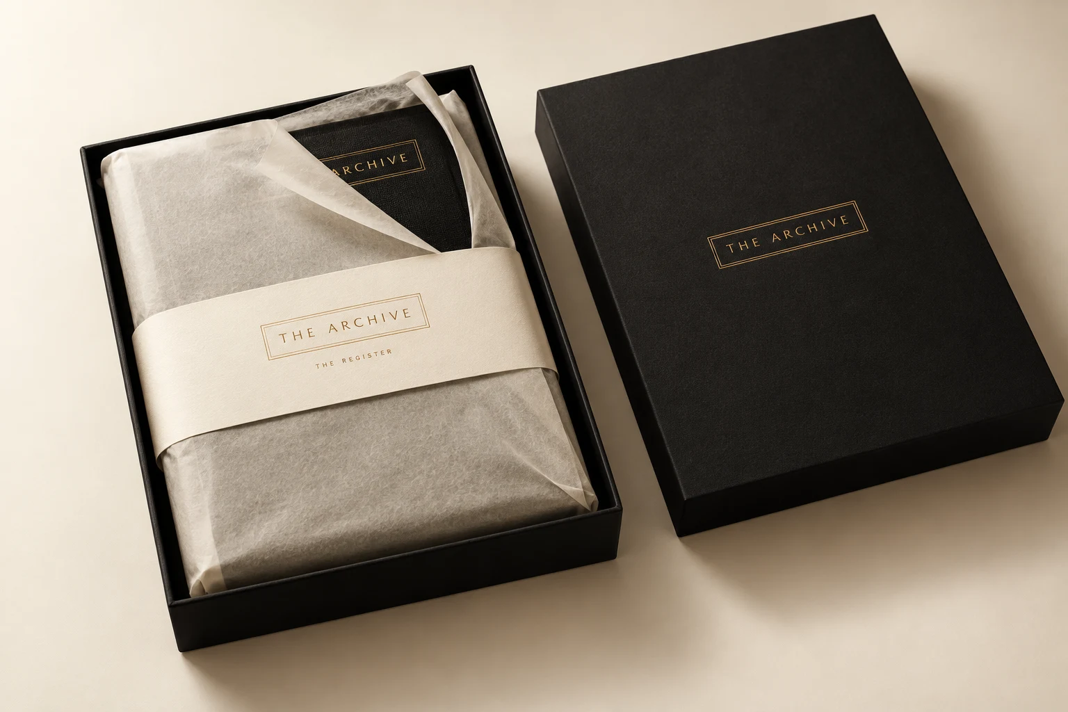 Sample of THE REGISTER wrapped in its packaging